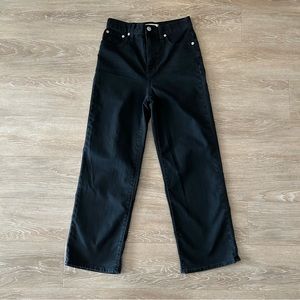 Madewell Slim Wide Leg Crop in Lunar Wash